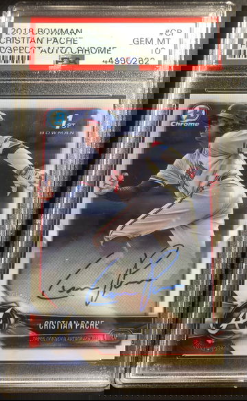 Cristian pache 2018 1st Bowman chrome Auto PSA 10