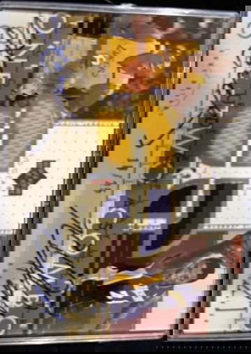 2003 Kobe Bryant / Kareem Rush Upper Deck Glass One Two Combo Jersey Dual Auto 18/25