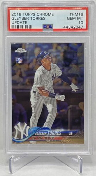 2018 Topps Chrome Update Gleyber Torres Rookie RC #HMT9 PSA 10 Yankees