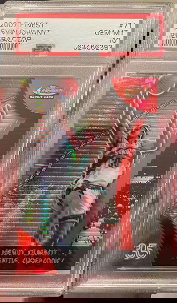 2007 Topps Finest Kevin Durant RC Rookie Refractor PSA 10 Gem Mint