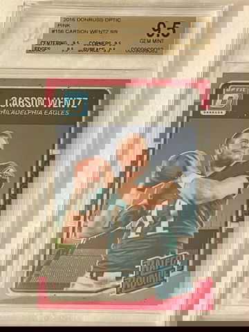 2016 Optic Pink Carson Wentz Rated Rookie BGS 9.5