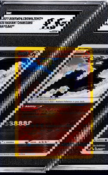 2023 Pokemon Crown Zenith Radiant Rare Charizard #020/159 SGC 9.5