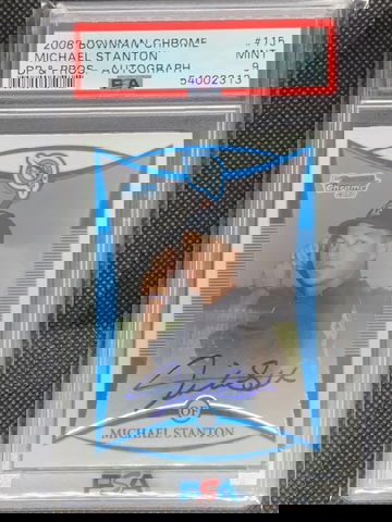 2008 Bowman Chrome Draft Mike Giancarlo Stanton Draft Pick Autos PSA 9 MINT