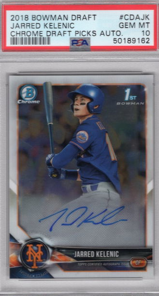 2018 Bowman Draft Jarred Kelenic Chrome Auto PSA 10 GEM MT