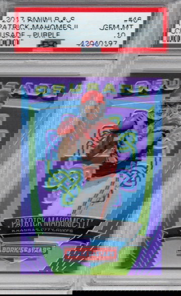 2017 PANINI ROOKIES & STARS PATRICK MAHOMES II CRUSADE PURPLE /49