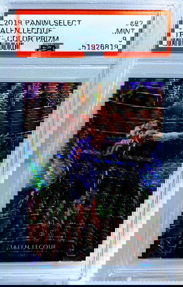 2019 panini select jalen lecque tri-color psa 9 mint