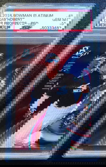 LUIS ROBERT 2018 BOWMAN PLATINUM TOP PROSPECTS RED /10 PSA 10 