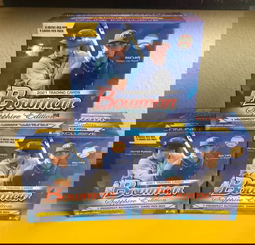 2021 Topps Bowman Sapphire Edition Baseball Box x3