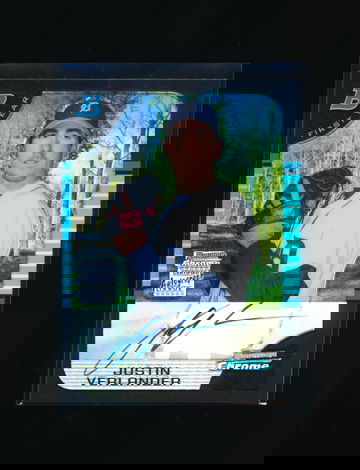 2005 Bowman Chrome Justin Verlander Auto Refractor /500, Nice