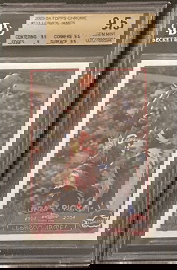 2003-04 Topps Chrome Lebron James BGS 9.5 GEM MINT Rookie RC #111 Lakers Cavs