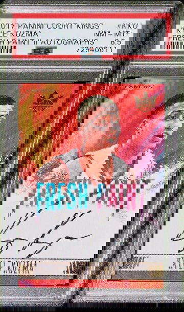 2017 Panini Court Kings Fresh Paint II Kyle Kuzma 122/200 PSA 8.5 NM-MT+ Rookie on Card Auto RC