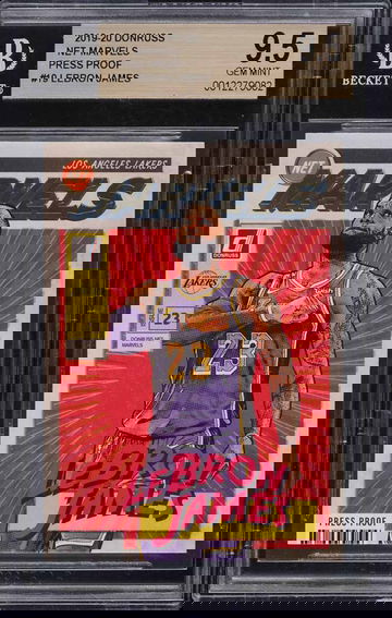 2019 DONRUSS NET MARVELS PRESS PROOF LEBRON JAMES #19 BGS 9.5 (Pop: 12)