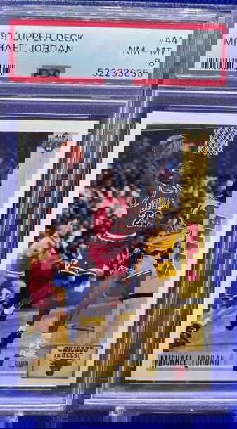 1991 UPPER DECK #44 MICHAEL JORDAN CHICAGO BULLS HOF PSA 8 NEAR MINT NM-MT