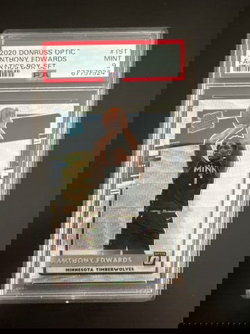 2020 Anthony Edwards Donruss Optic Silver Wave PSA 9 Rookie