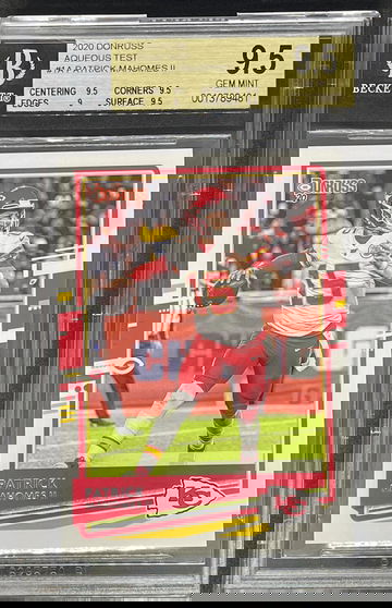2020 Donruss Patrick Mahomes Aqueous Test BGS 9.5