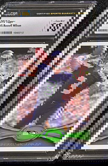 2012 Topps Russell Wilson RC #165 CSG 10 Gem Mint