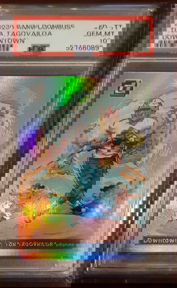 Tua Tagovailoa Donruss Downtown PSA 10