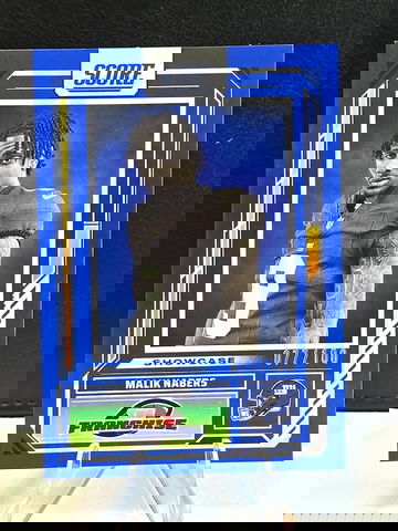 2025 Score The Franchise #24 Malik Nabers Blue /100 Color Match SP NY Giant