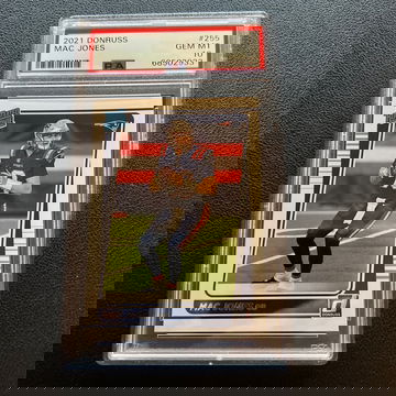 Mac Jones RATED ROOKIE DONRUSS - PSA 10