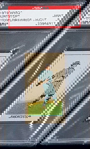 1919 W552 Hand Cut Position Drawings Shortstop - PSA 9 MINT (POP 1 none higher)