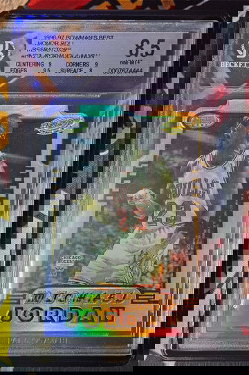 1996 Bowman's Best Honor Roll Refractors Michael Jordan Hakeem Olajuwan BGS 8.5