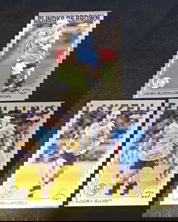 2024-25 Topps Chrome UEFA Man City Rookies  Blindkilde Brown , Layzell ,Fujino  RC