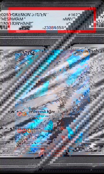 2025 Pokemon Scarlet and Violet Journey Together Illustration Rare N's Reshiram #167 PSA 9