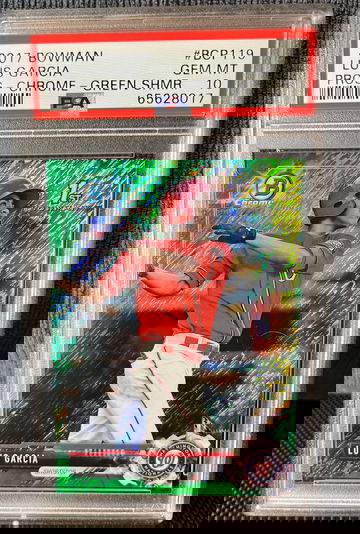 2017 Bowman Chrome Green Shimmer Refractors Luis Garcia /99 ROOKIE PSA 10💎📈