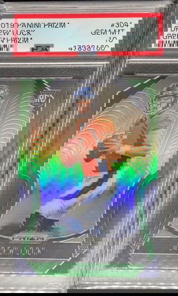 2019 Panini Prizm Drew Lock Green PSA 10