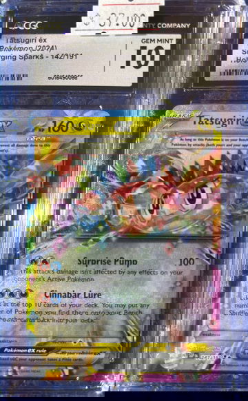 2024 Pokémon Tatsugiri ex Surging Sparks 142/191 CGC 10 Gem Mint