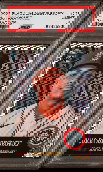 2022 Topps Platinum Anniversary #171 Julio Rodriguez X-Fractor PSA 9 RC