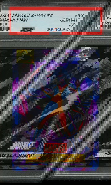 2024 Topps Chrome Sapphire Purple Kamala Khan #45 /10 PSA 10