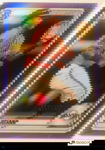 MARCO LUCIANO 2020 Bowman Draft Chrome #BD-190 PURPLE Refractor #012/250 Giants