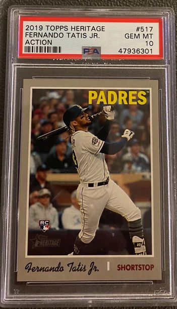 2019 Topps Heritage Action Fernando Tatis RC PSA 10 