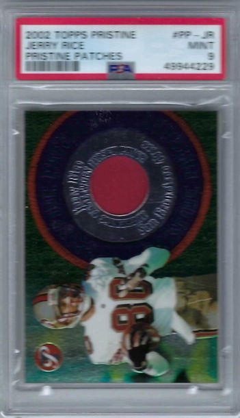 2002 Topps Pristine Patches Jerry Rice #PP-JR *PSA 9* San Francisco 49ers