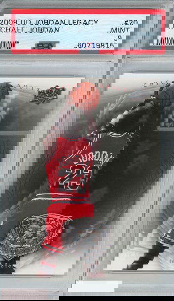 2009 UPPER DECK JORDAN LEGACY MICHAEL JORDAN #20 CHICAGO BULLS HOF PSA 9 MINT