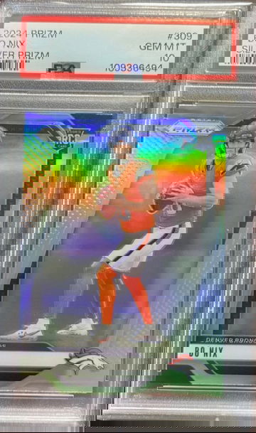 2024 PANINI PRIZM SILVER PRIZM #309 BO NIX ROOKIE RC PSA 10