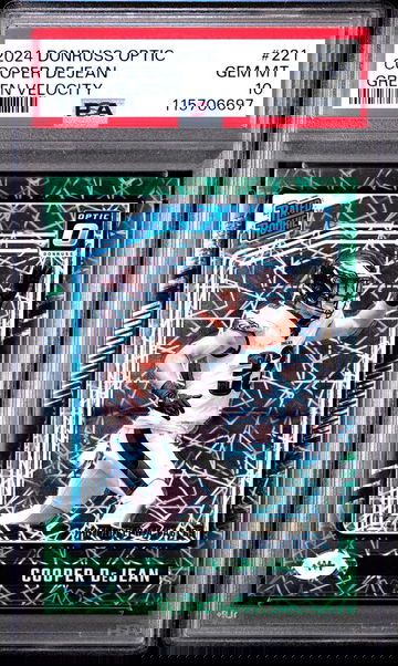 2024 Panini Donruss Optic Green Velocity Cooper DeJean #221 RC PSA 10