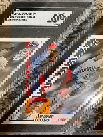 ERROR 2019 Topps Update Shohei Ohtani  RC Rookie 84-25  Pop 5  SGC 10 GEM Mint