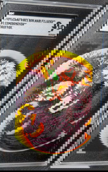 1995 Island Vibes Bob Marley Legend #2 Confrontation Etched Foil PSA 9