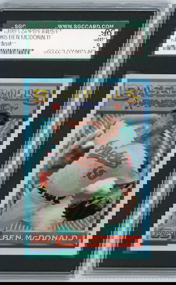 1993 TOPPS FINEST REFRACTOR #65 Ben McDonald GRADED SGC 96 MINT 9