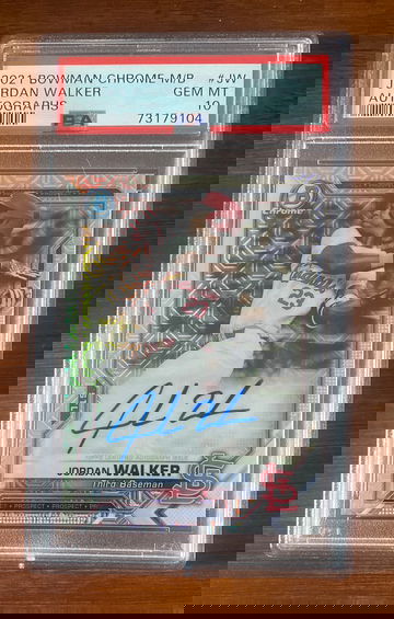 2021 Bowman Chrome Jordan Walker Mega Box Auto PSA 10