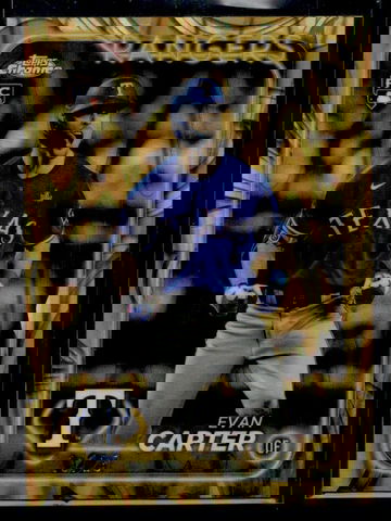 2021 Topps Chrome Gold Evan Carter #71 RC /25