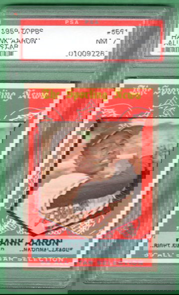 1959 Topps #561 Hank Aaron PSA 7