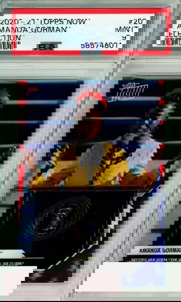 2020 TOPPS NOW AMANDA GORMAN #20 ELECTION INAUGURATION DAY PSA 9 MINT