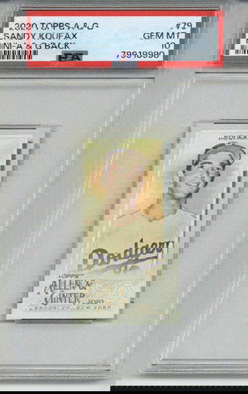 2020 TOPPS A & G MINI ALLEN & GINTER BACK #79 SANDY KOUFAX CARD PSA 10 LOW POP