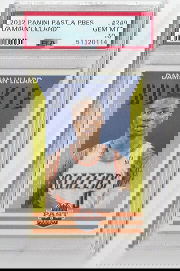 PSA 10 GEM MINT 2012 PANINI PAST & PRESENT DAMIAN LILLARD RC #249