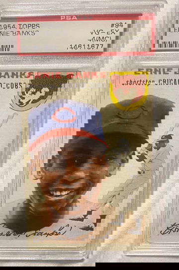 1954 topps ernie banks rookie psa 4MC cub legend