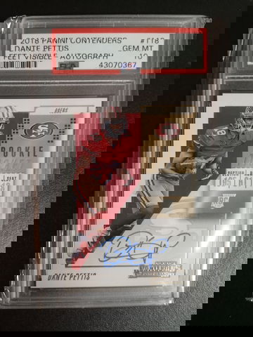 2018 panini contenders rookie ticket variation Dante Pettis RC PSA 10 