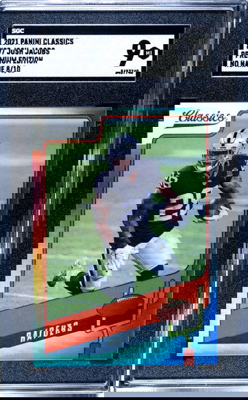 2021 Panini Classics Josh Jacobs Premium Edition No Name 8/10!